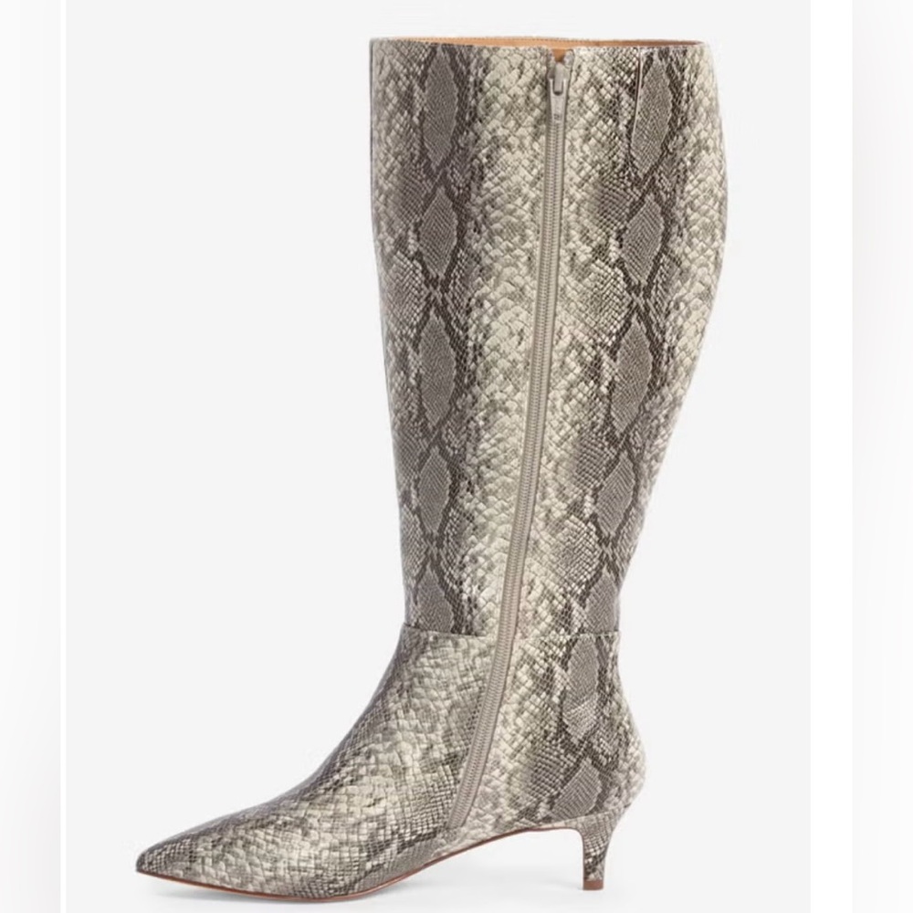Comfortview Knee High Boots - Gray